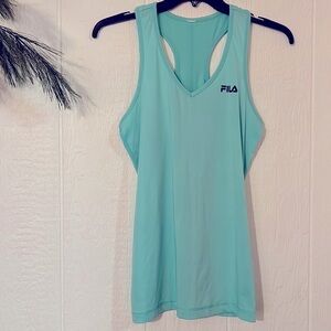 FILA racer back tank aqua medium